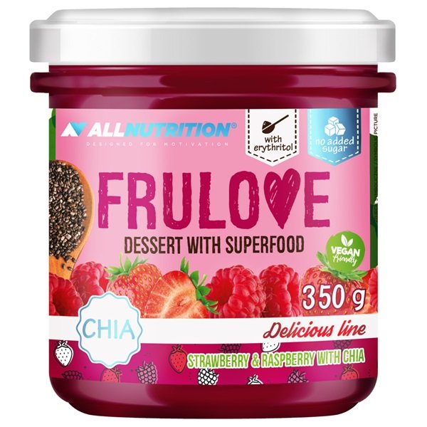 Allnutrition Frulove Dessert with Superfood, Strawberry & Raspberry with Chia 350g - Sports Supplements at MySupplementShop by Allnutrition