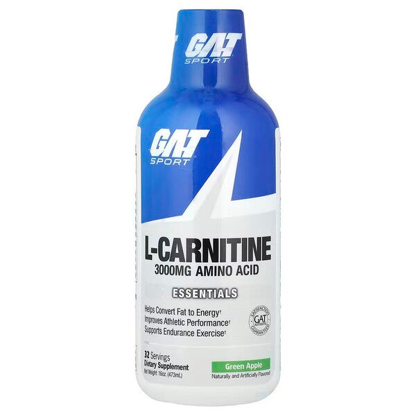 GAT L-Carnitine 3000 Liquid 473 ml. - Green Apple - Amino Acids and BCAAs at MySupplementShop by GAT