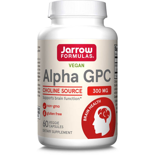 Jarrow Formulas Alpha GPC 300mg 60 Veggie Capsules - Brain & Memory at MySupplementShop by Jarrow Formulas