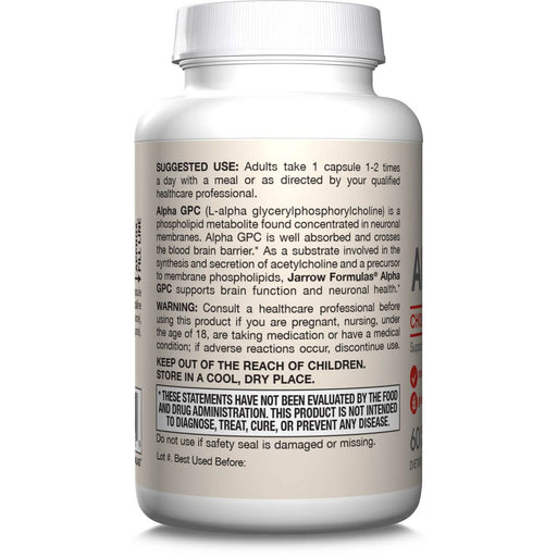 Jarrow Formulas Alpha GPC 300mg 60 Veggie Capsules - Brain & Memory at MySupplementShop by Jarrow Formulas