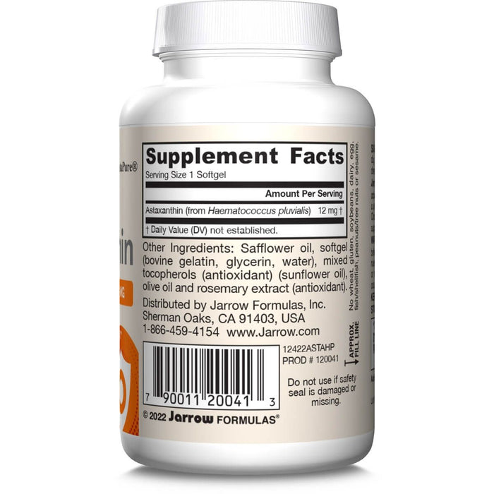 Jarrow Formulas Astaxanthin 12mg 30 Softgels | Premium Supplements at MYSUPPLEMENTSHOP