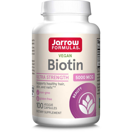 Jarrow Formulas Biotin 5,000mcg 100 Veggie Capsules | Premium Supplements at MYSUPPLEMENTSHOP