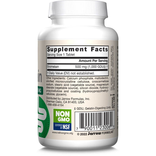 Jarrow Formulas Bromelain 1,000 GDU 60 Tablets | Premium Supplements at MYSUPPLEMENTSHOP