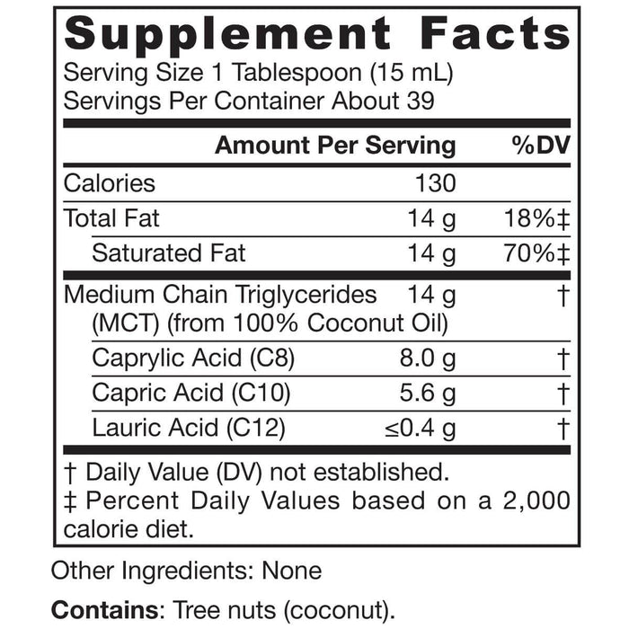 Jarrow Formulas MCT Oil 20 Fl Oz (591ml) | Premium Supplements at MYSUPPLEMENTSHOP