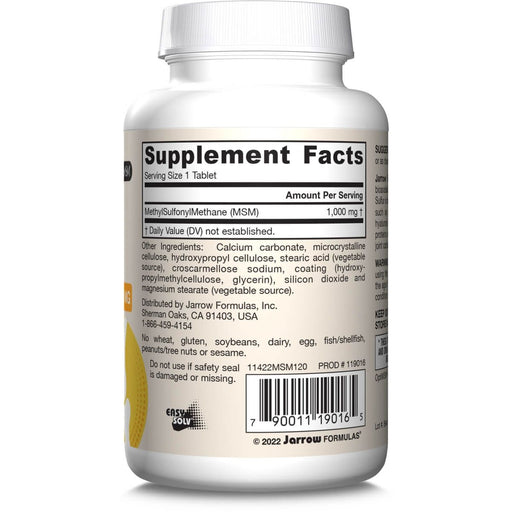 Jarrow Formulas MSM 1,000mg 200 Veggie Capsules - Joint Support at MySupplementShop by Jarrow Formulas