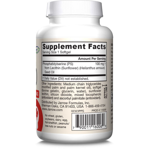 Jarrow Formulas PS100 100mg 60 Softgels | Premium Supplements at MYSUPPLEMENTSHOP