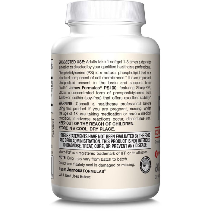 Jarrow Formulas PS100 100mg 60 Softgels | Premium Supplements at MYSUPPLEMENTSHOP