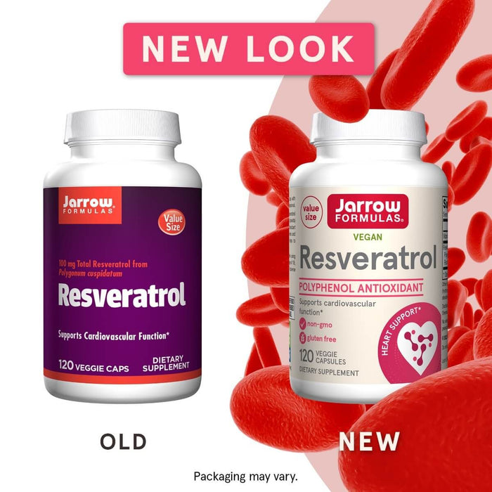 Jarrow Formulas Resveratrol 100mg 120 Veggie Capsules | Premium Supplements at MYSUPPLEMENTSHOP