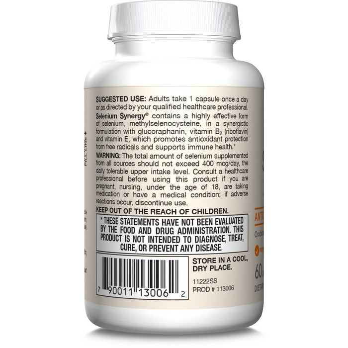 Jarrow Formulas Selenium Synergy 60 Capsules - Health and Wellbeing at MySupplementShop by Jarrow Formulas