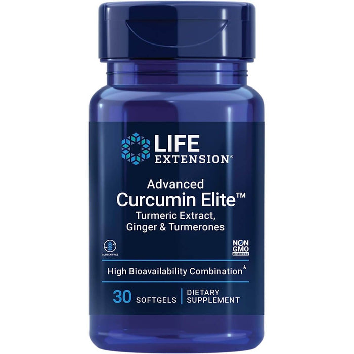 Life Extension Advanced Curcumin Elite Turmeric Extract Ginger & Turmerones 30 Softgels - Health and Wellbeing at MySupplementShop by Life Extension