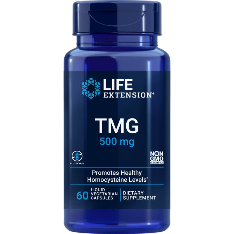 Life Extension TMG 500mg 60 Liquid Vegetarian Capsules | Premium Supplements at MYSUPPLEMENTSHOP