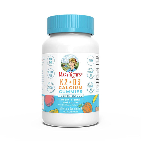 MaryRuth's Vitamin D3+K2 Calcium 60 Gummies (Peach Mango &amp; Apricot) | Premium Supplements at MYSUPPLEMENTSHOP