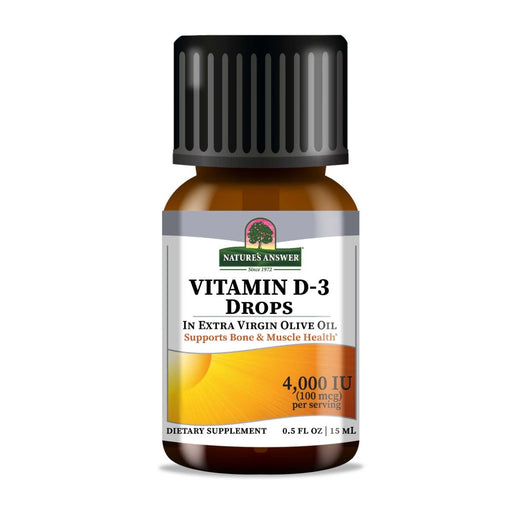 Nature's Answer Vitamin D3 4,000iu 15ml Drops - Immune Support at MySupplementShop by Natures Answer Inc