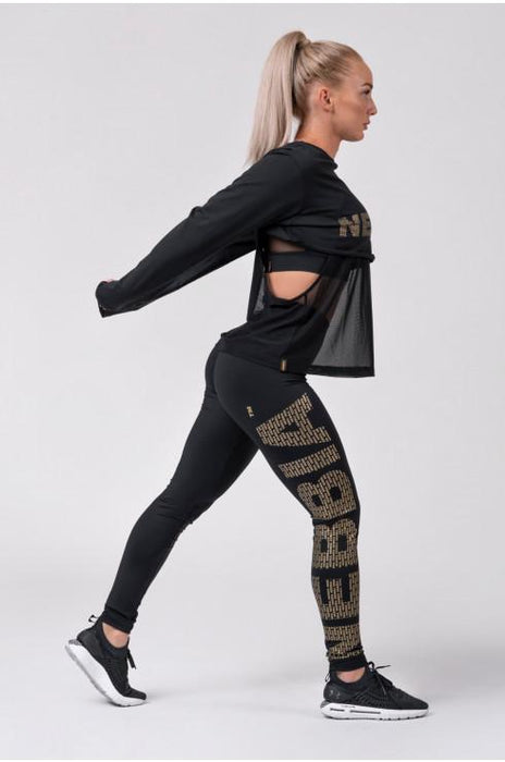 Nebbia Gold NEBBIA print leggings 827 Black