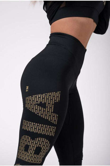 Nebbia Gold NEBBIA print leggings 827 Black