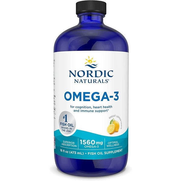 Nordic Naturals Omega-3 1,560mg Lemon Flavour 16 fl oz - Health and Wellbeing at MySupplementShop by Nordic Naturals