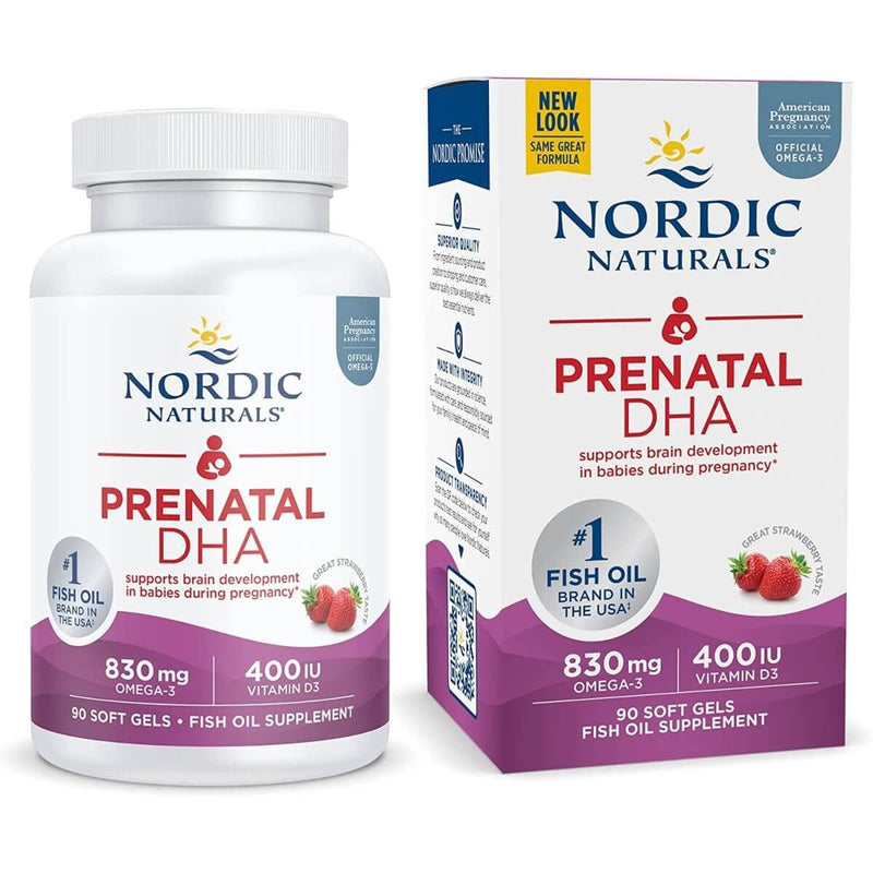 Nordic Naturals Prenatal DHA Omega-3 830mg with Vitamin D3 90 Softgels - Vitamins & Minerals at MySupplementShop by Nordic Naturals