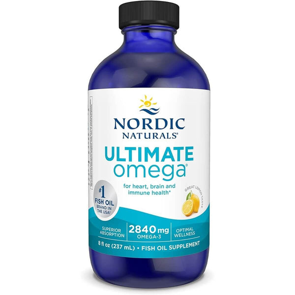 Nordic Naturals Ultimate Omega-3 2,840mg Liquid 8 fl oz (Lemon) - Health and Wellbeing at MySupplementShop by Nordic Naturals