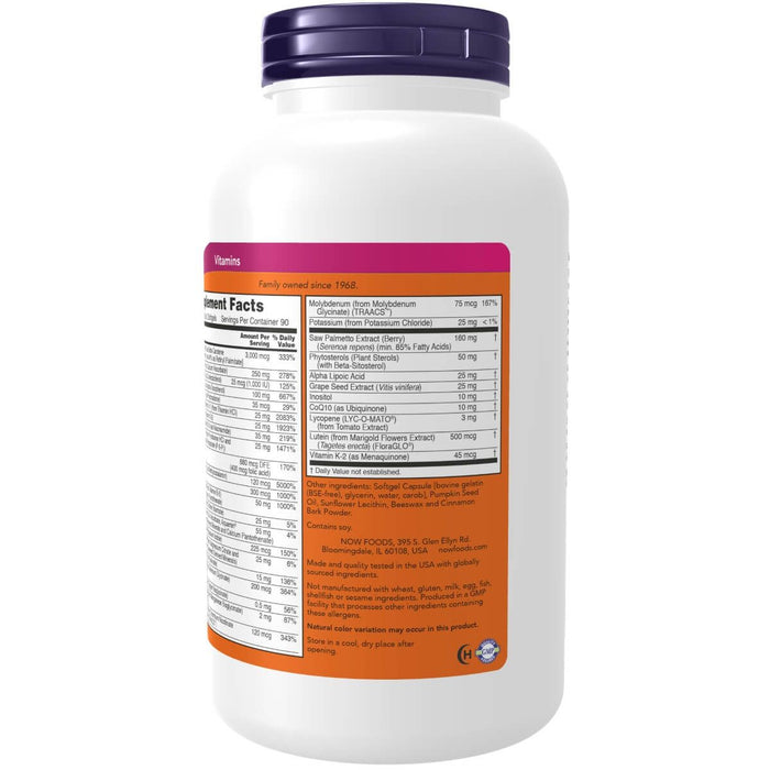 NOW Foods ADAM Men's Multivitamin 180 Softgels | Premium Supplements at MYSUPPLEMENTSHOP