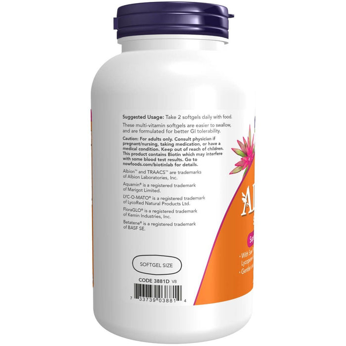 NOW Foods ADAM Men's Multivitamin 180 Softgels | Premium Supplements at MYSUPPLEMENTSHOP