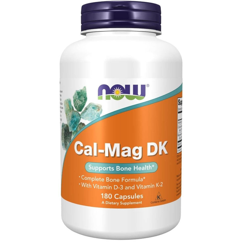 NOW Foods Cal-Mag DK with Vitamin D-3 and Vitamin K-2 180 Capsules - Joint Support at MySupplementShop by NOW Foods