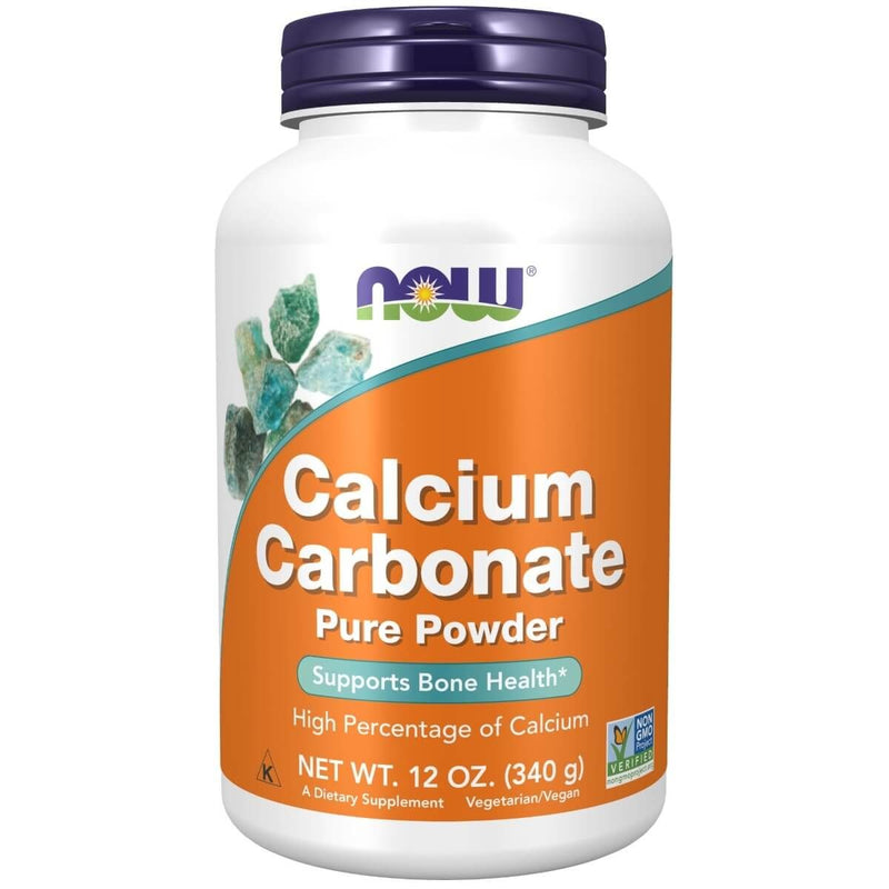 NOW Foods Calcium Carbonate Pure Powder 12oz (340G) | Premium Supplements at MYSUPPLEMENTSHOP