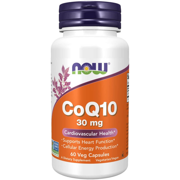 NOW Foods CoQ10 30 mg 60 Veg Capsules - Health and Wellbeing at MySupplementShop by NOW Foods