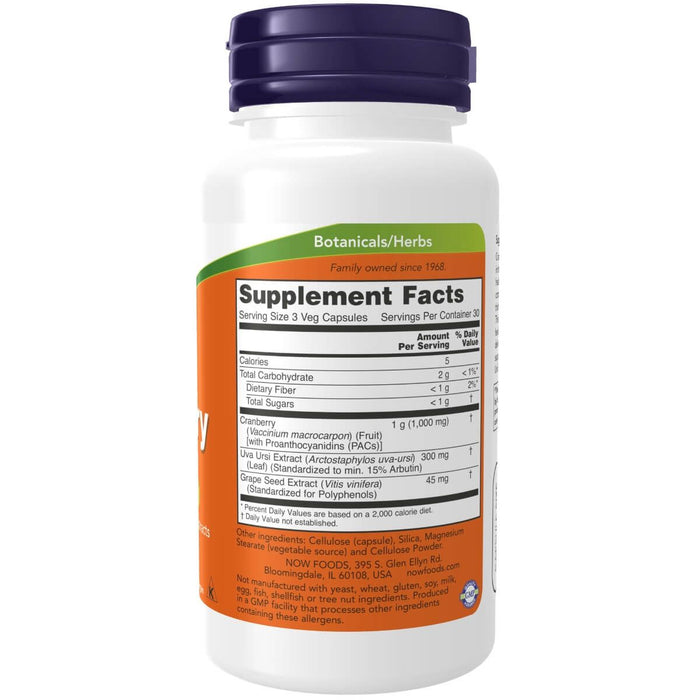 NOW Foods Cranberry with PACs 90 Veg Capsules | Premium Supplements at MYSUPPLEMENTSHOP