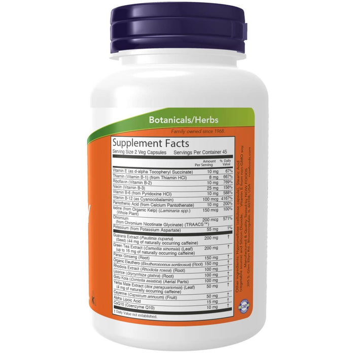 NOW Foods Energy Dietary Supplement 90 Veg Capsules - Slimming and Weight Management at MySupplementShop by NOW Foods