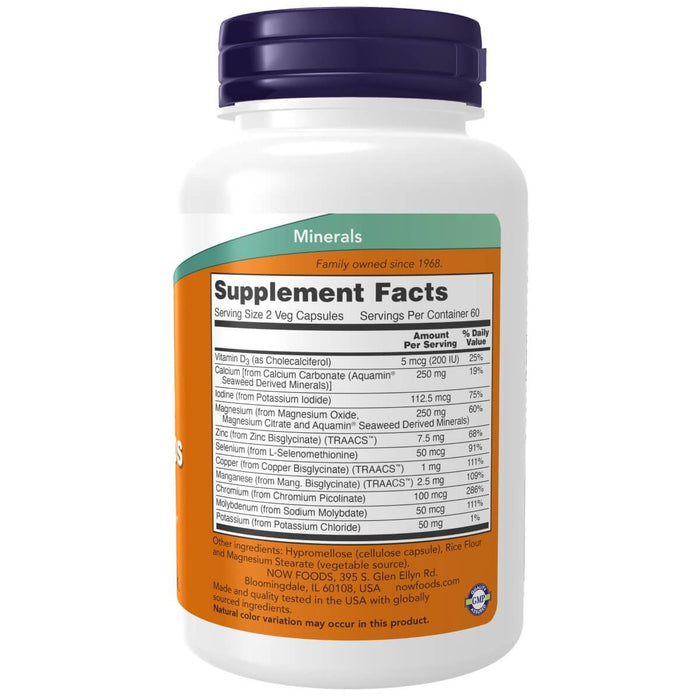 NOW Foods Full Spectrum Mineral Caps 120 Veg Capsules | Premium Supplements at MYSUPPLEMENTSHOP