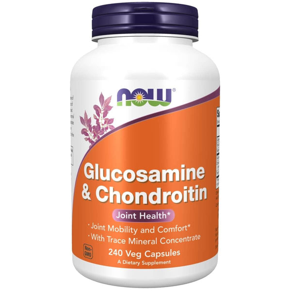 NOW Foods Glucosamine &amp; Chondroitin 240 Capsules | Premium Supplements at MYSUPPLEMENTSHOP