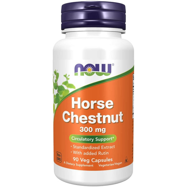 NOW Foods Horse Chestnut 300 mg 90 Veg Capsules - Health and Wellbeing at MySupplementShop by NOW Foods