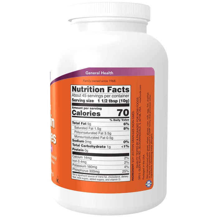 NOW Foods Lecithin Granules 1lb / 454g | Premium Supplements at MYSUPPLEMENTSHOP