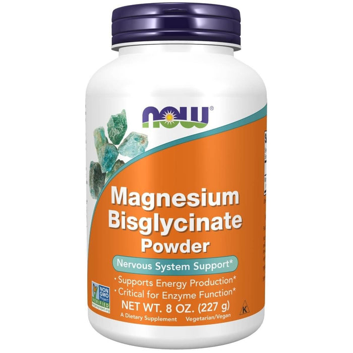 NOW Foods Magnesium Bisglycinate Powder 8oz | Premium Supplements at MYSUPPLEMENTSHOP