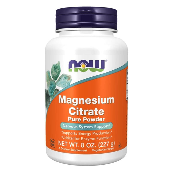 NOW Foods Magnesium Citrate Pure Powder 8oz (227g) | Premium Supplements at MYSUPPLEMENTSHOP