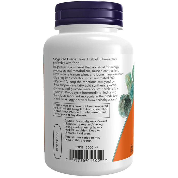 NOW Foods Magnesium Malate 1000 mg 180 Tablets | Premium Supplements at MYSUPPLEMENTSHOP