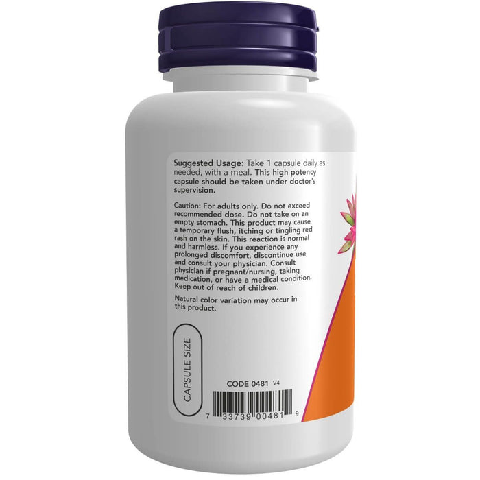 NOW Foods Niacin (Vitamin B-3) 500 mg 100 Veg Capsules | Premium Supplements at MYSUPPLEMENTSHOP