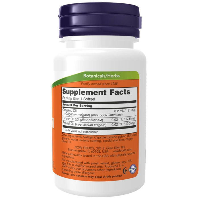 NOW Foods Oregano Oil 90 Softgels | Premium Supplements at MYSUPPLEMENTSHOP