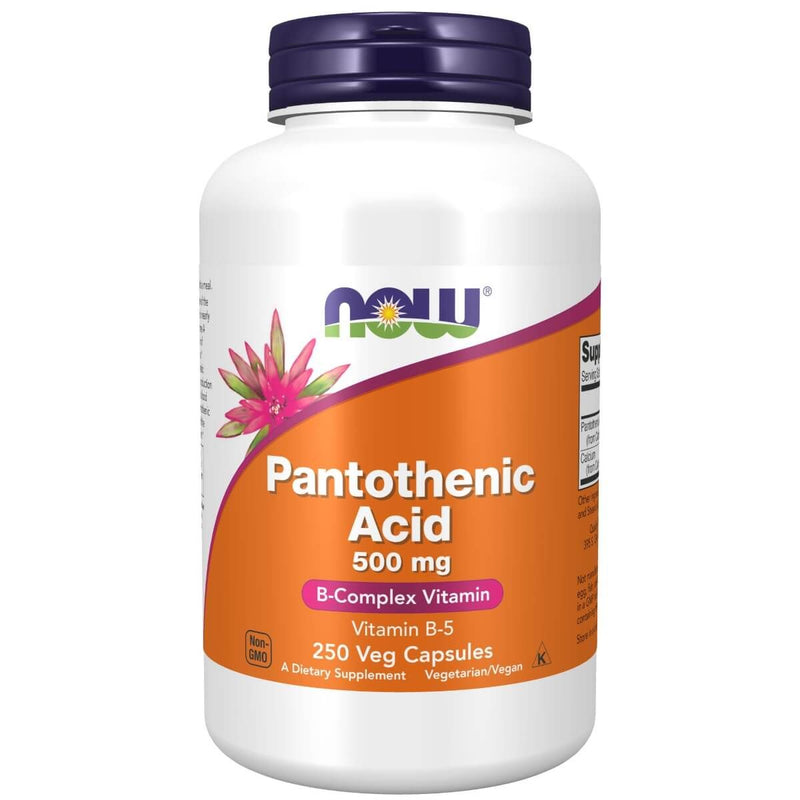 NOW Foods Pantothenic Acid (Vitamin B-5) 500 mg 250 Capsules | Premium Supplements at MYSUPPLEMENTSHOP