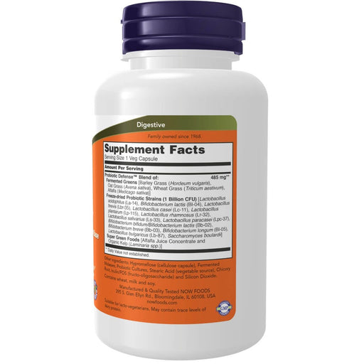 NOW Foods Probiotic Defense 90 Veg Capsules | Premium Supplements at MYSUPPLEMENTSHOP