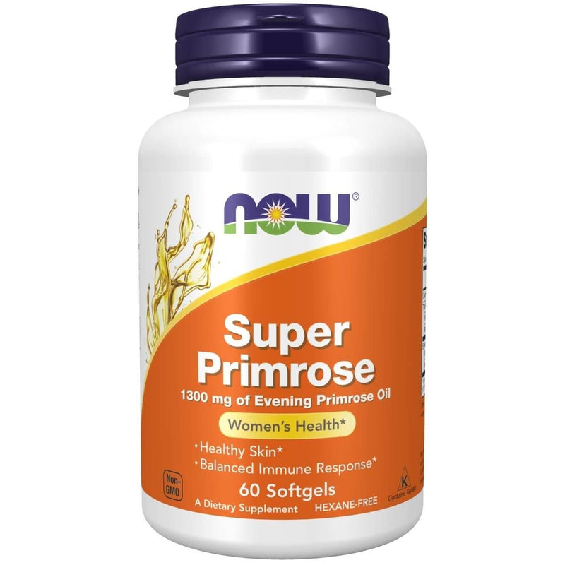 NOW Foods Super Primrose 1,300 mg 60 Softgels | Premium Supplements at MYSUPPLEMENTSHOP