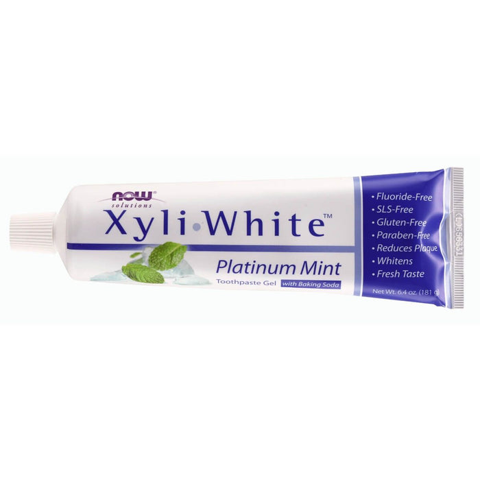 NOW Foods Xyliwhite Toothpaste Gel Platinum Mint 6.4oz | Premium Supplements at MYSUPPLEMENTSHOP