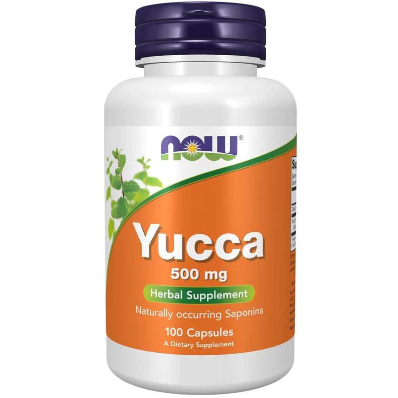 NOW Foods Yucca 500 mg 100 Capsules - Health and Wellbeing at MySupplementShop by NOW Foods