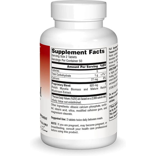 Planetary Herbals Full Spectrum Reishi Mushroom 460mg 100 Tablets - Heart Health at MySupplementShop by Planetary Herbals