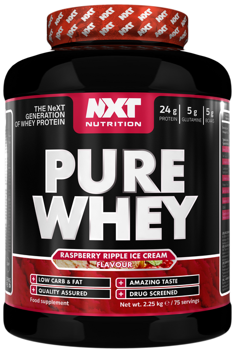 NXT Nutrition Pure Whey 2.25kg - Raspberry Ripple - Whey Protein at MySupplementShop by Nxt Nutrition