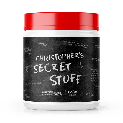 RAW Nutrition Christopher's Secret Stuff 40 Servings Best Value Pre Workout at MYSUPPLEMENTSHOP.co.uk