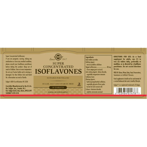 Solgar Super Concentrated Isoflavones Tablets Pack of 30 | Premium Supplements at MYSUPPLEMENTSHOP