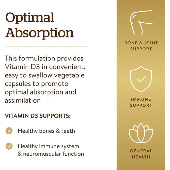 Solgar Vitamin D3 (Cholecalciferol) 1000 IU (25 Âµg) Tablets Pack of 90 at MySupplementShop.co.uk