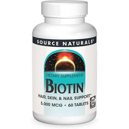 Source Naturals Biotin 5,000mcg 60 Tablets | Premium Supplements at MYSUPPLEMENTSHOP