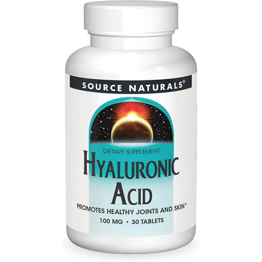 Source Naturals Hyaluronic Acid 100mg 30 Tablets | Premium Supplements at MYSUPPLEMENTSHOP